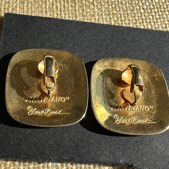 Vtg Clip Laura Burch Earrings Mastriano Collection - Picture 2 of 3